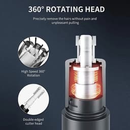 image-Electric Nose Ear Hair Trimmer for Men Painless Rechargeable Sideburns