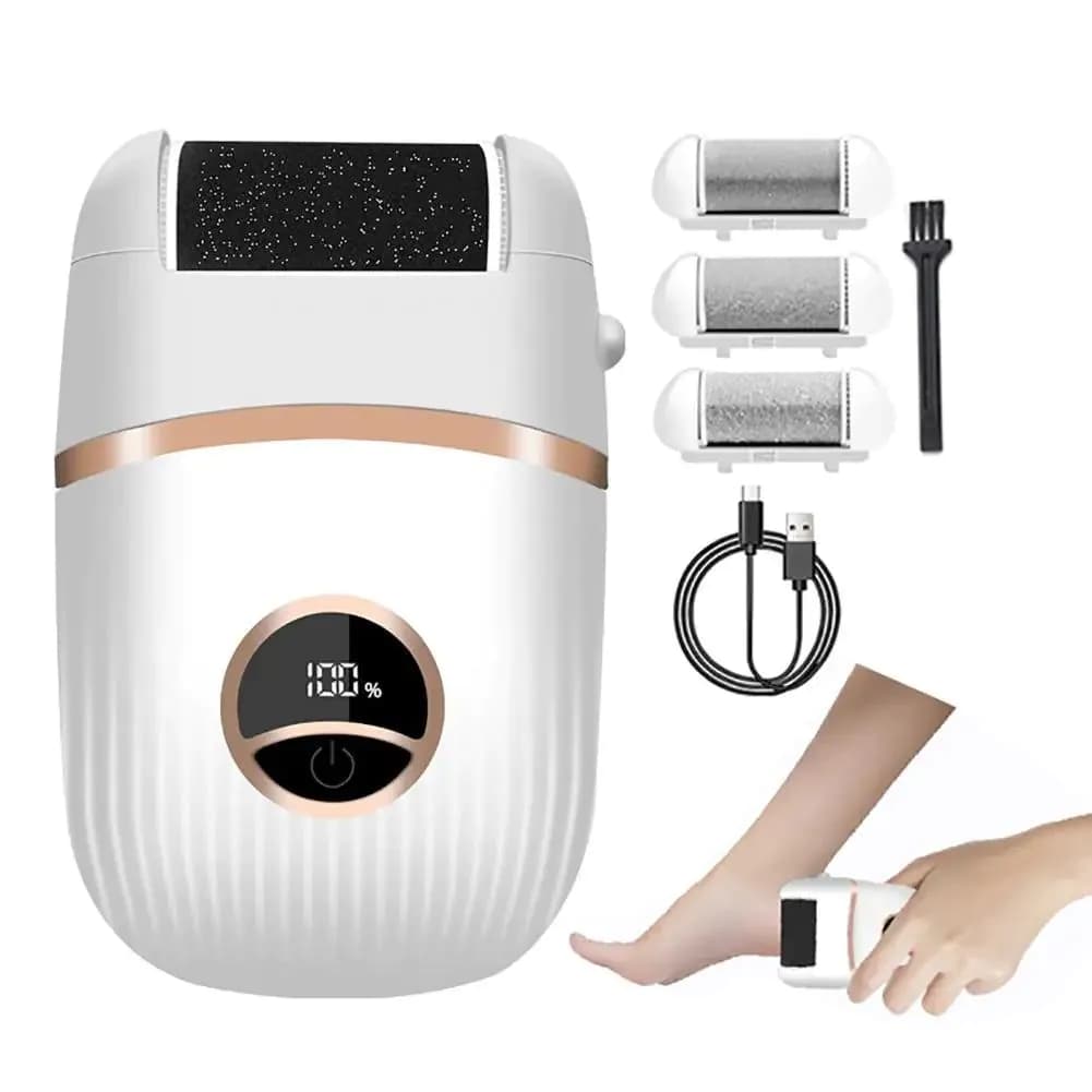 image-Electric Foot Callus Remover Kit LED Display Rechargeable Feet Care