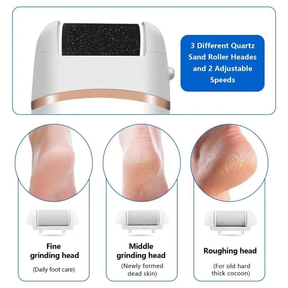 image-Electric Foot Callus Remover Kit LED Display Rechargeable Feet Care
