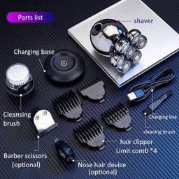 image-Electric Shaver 7D Floating Cutter Head Base Charging Portable Men