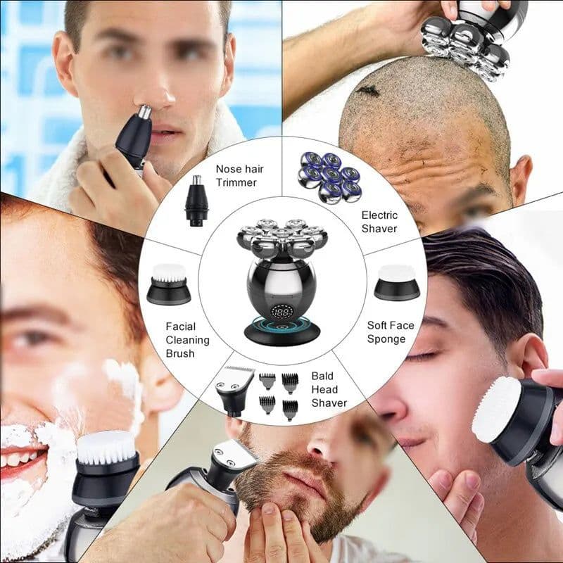 image-Electric Shaver 7D Floating Cutter Head Base Charging Portable Men