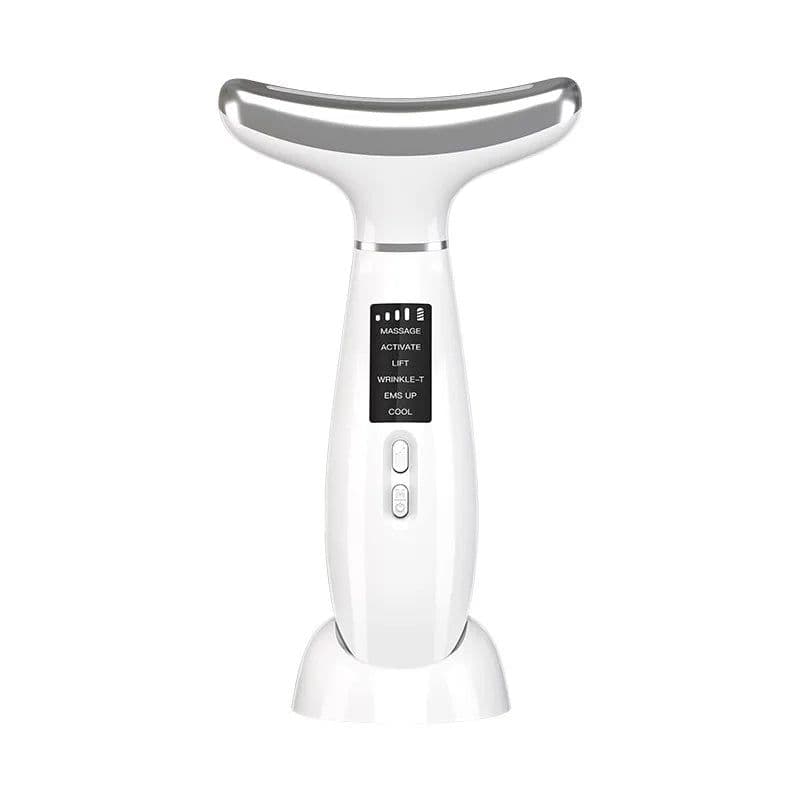 image-Ice Compress Neck Facial Massager LED Photon Skin Care EMS Face