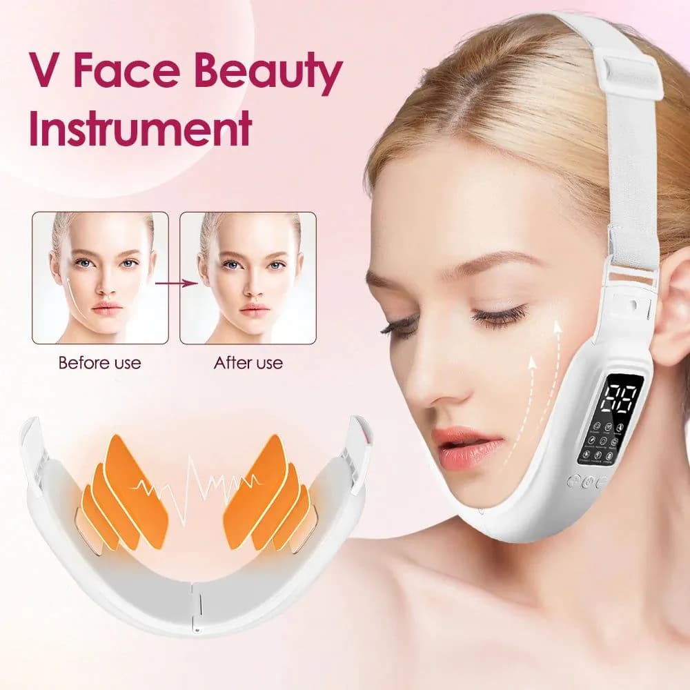 image-EMS V-Line Facial Lifting Device Hot Compress Face Slimming Machine