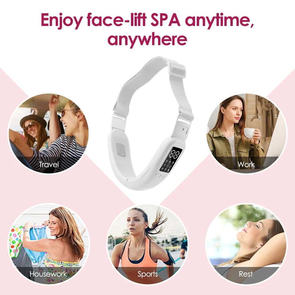 image-EMS V-Line Facial Lifting Device Hot Compress Face Slimming Machine