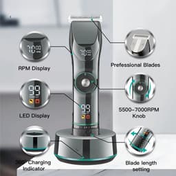 image-Hair Cutting Machine Adjustable Hair Trimmer Cordless Clipper Electric
