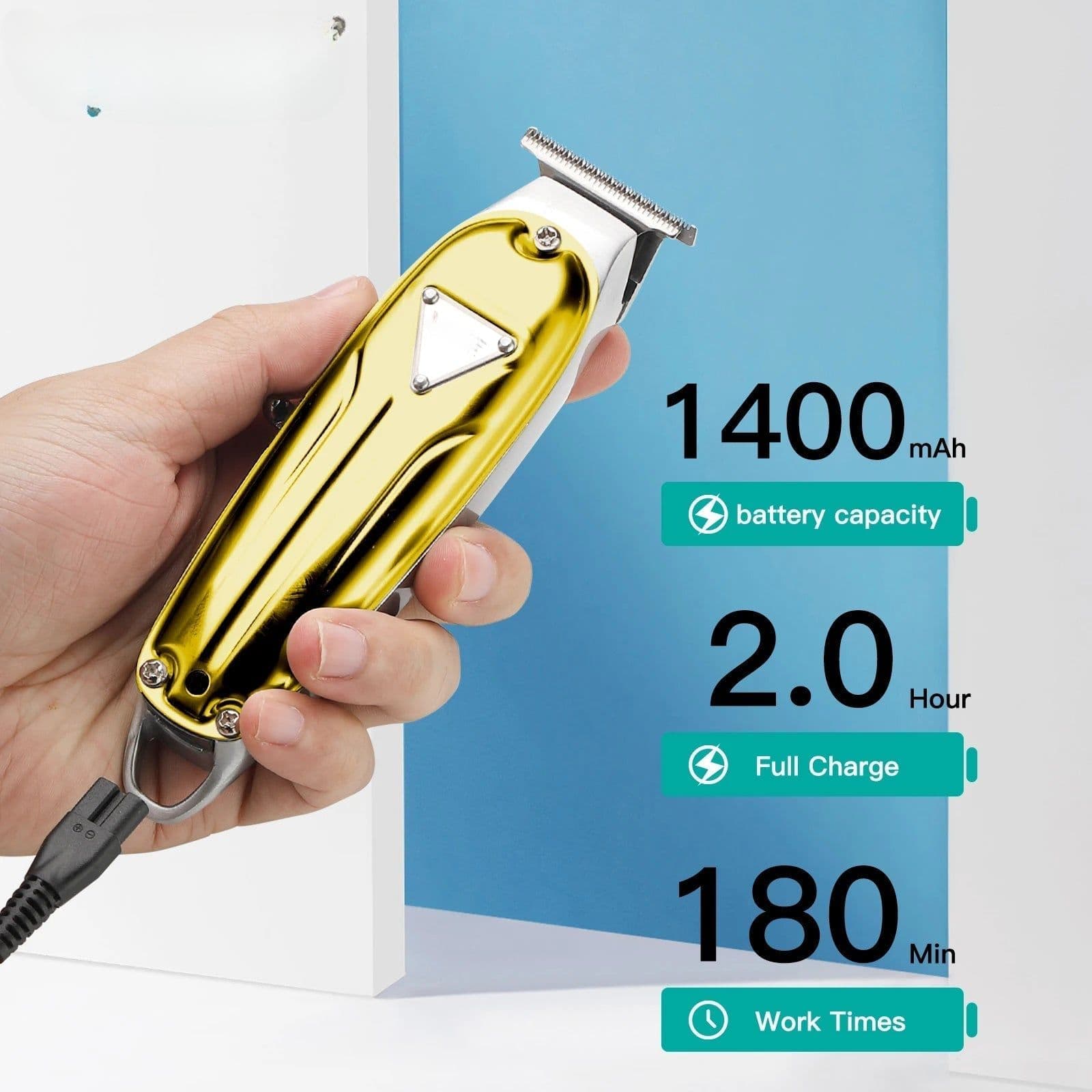 image-Hair Trimmer Cordless Hair Clipper Rechargeable Barber Professional
