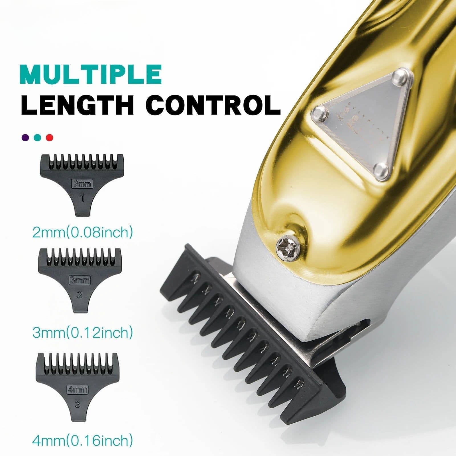 image-Hair Trimmer Cordless Hair Clipper Rechargeable Barber Professional
