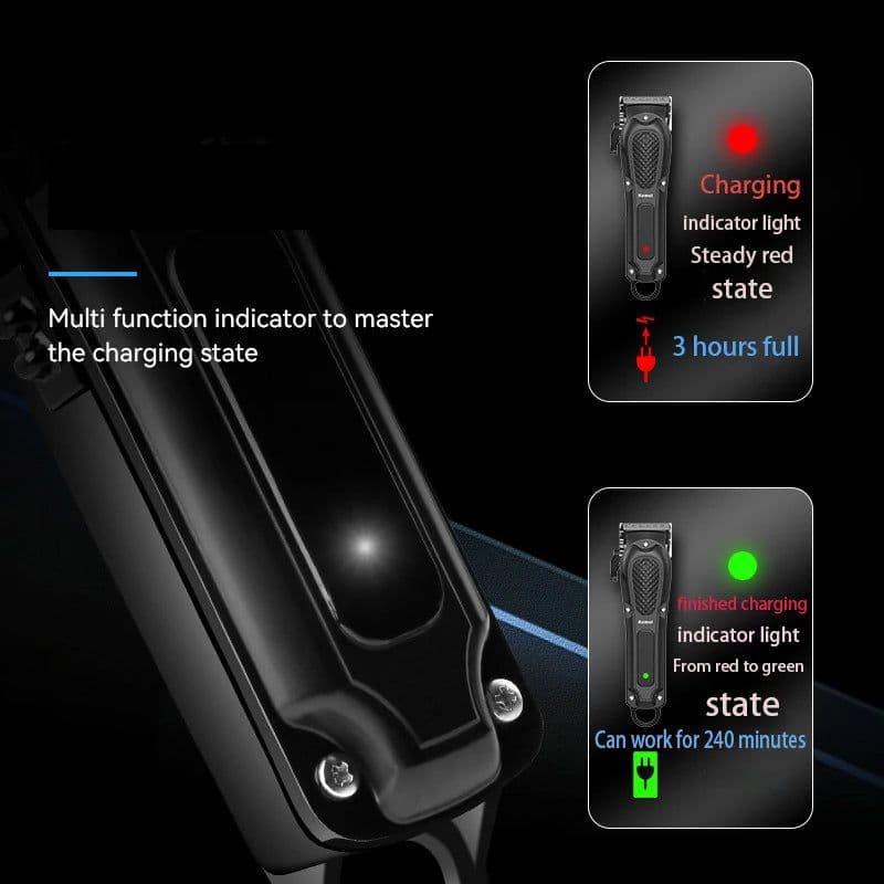 image-Rechargeable Hair Clipper Cordless Beard Hair Trimmer for Men Powerful