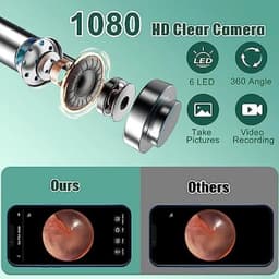 image-WIFI Camera Earwax Remover N30 Pro with 6 LEDs 1080P High-definition
