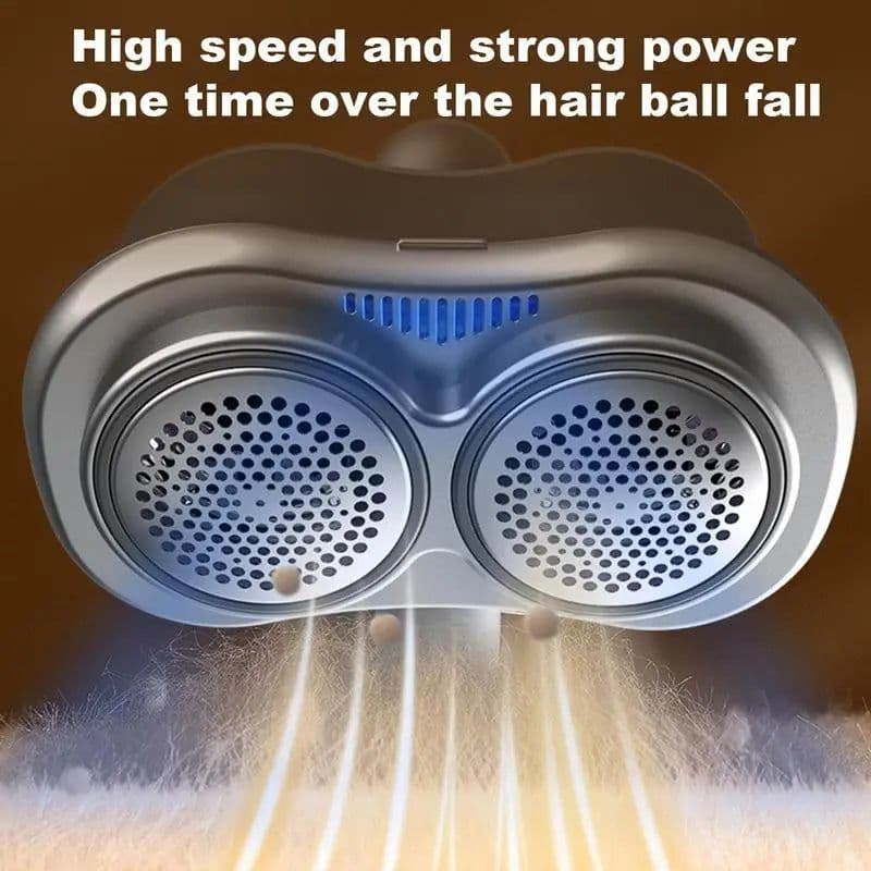 image-Dual-Head Electric Fabric Shaver Rechargeable Portable Sweater Lint
