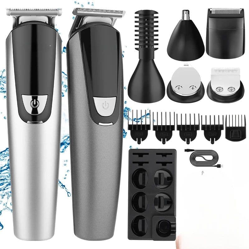 image-6 in 1 Changing Head Electric Clippers Household Men's Multifunctional