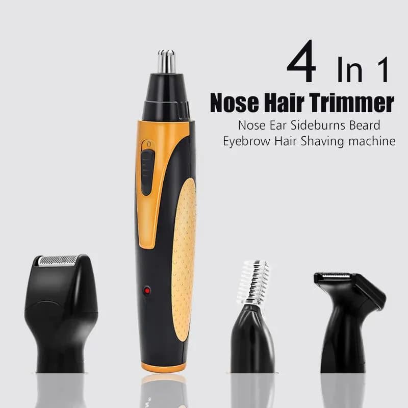 image-4 in 1 Rechargeable Electric Nose Hair Trimmer Removal Clipper Shaver