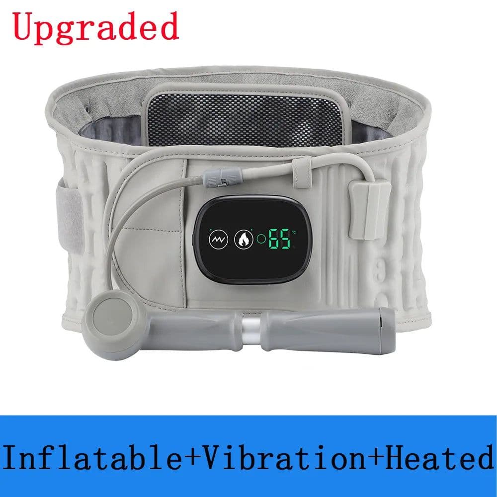 image-Electric Waist Massager Infrared Heated Lumbar Pad Adjustable