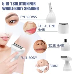 image-Facial Hair Removal for Women 5 in 1 Electric Razor for Bikini Trimmer
