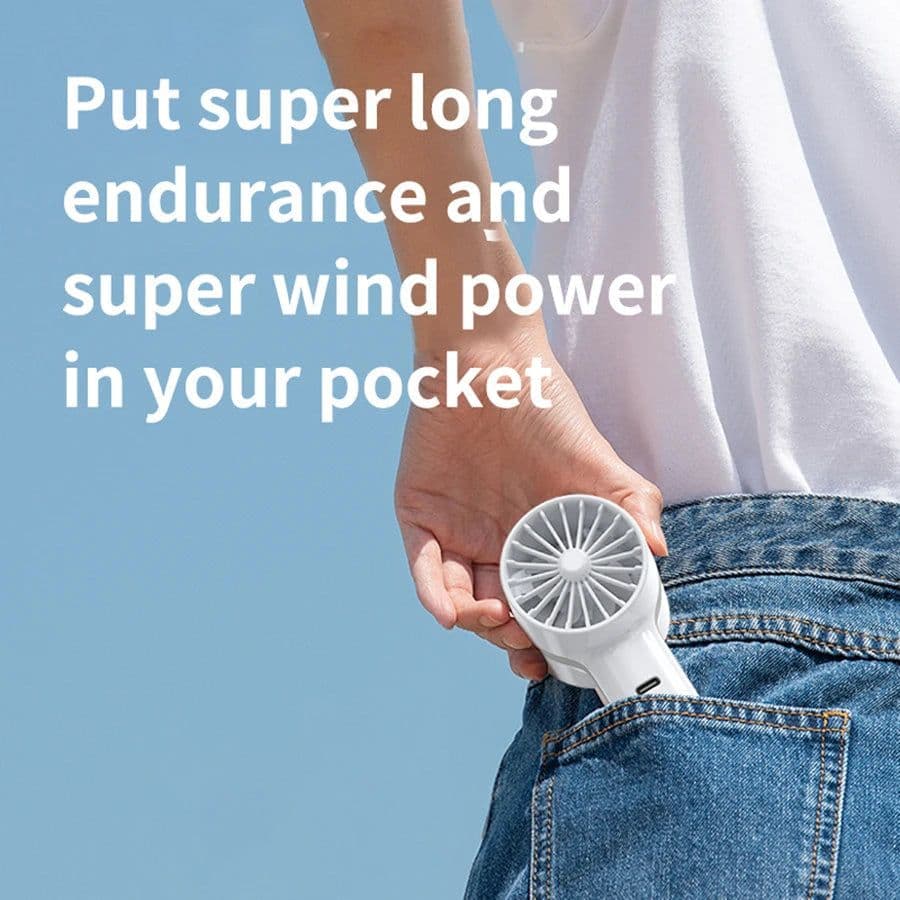 image-2000mAh Air Cooler Handheld Fan Rechargeable Mini Fan Portable Air