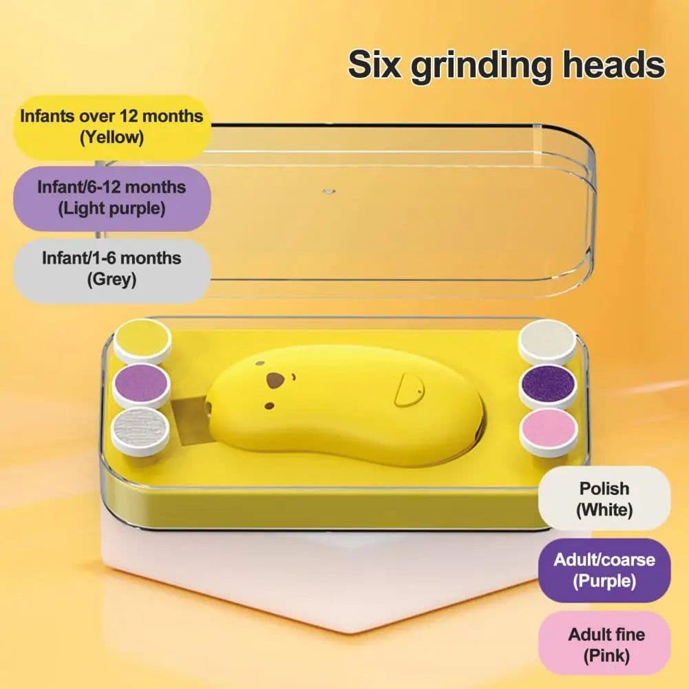 image-Electric Nail Polisher Rechargeable Baby Electric Nail Trimmer with