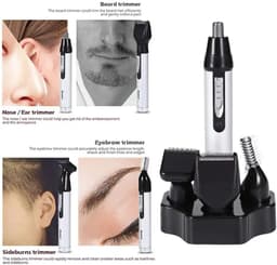 image-Rechargeable Nose Ear Hair Trimmer For Men&Women Grooming Kit Electric