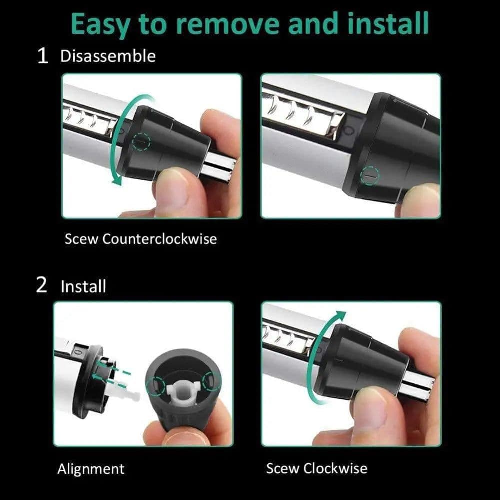 image-Rechargeable Nose Ear Hair Trimmer For Men&Women Grooming Kit Electric