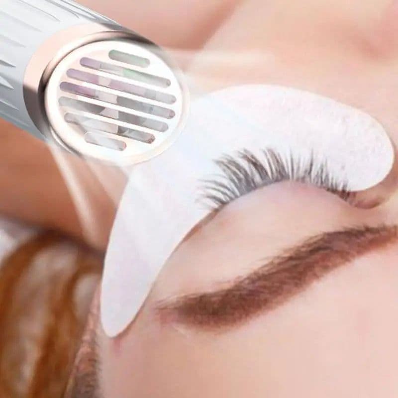 image-Portable electric Hair dryer Rechargeable Natural Arc Heated Eyelash