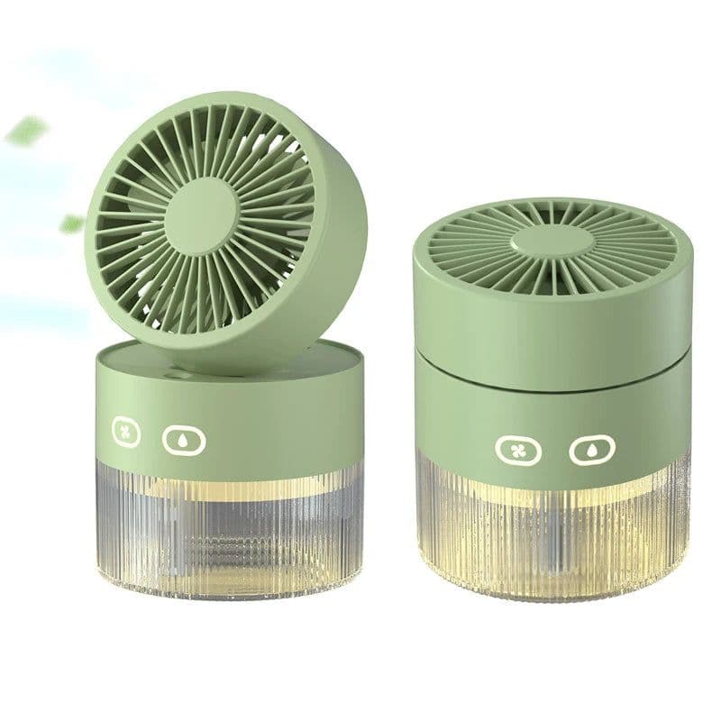 image-Spray Cooling Fan USB Mini Fan Desktop Turbine Foldable Cold Air