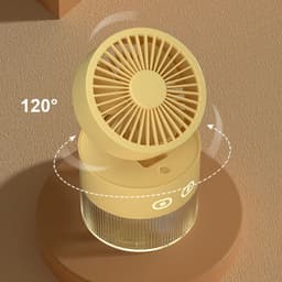 image-Spray Cooling Fan USB Mini Fan Desktop Turbine Foldable Cold Air