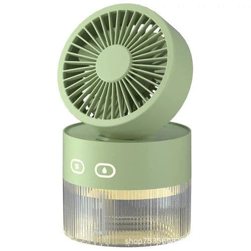 image-Spray Cooling Fan USB Mini Fan Desktop Turbine Foldable Cold Air