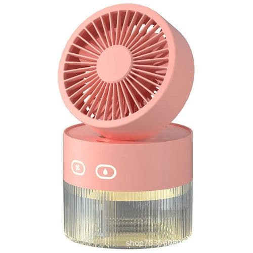 image-Spray Cooling Fan USB Mini Fan Desktop Turbine Foldable Cold Air