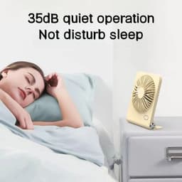 image-Small Desk Fan 2000mAh USB Rechargeable Cooling Fan 3 Speed Cool Wind