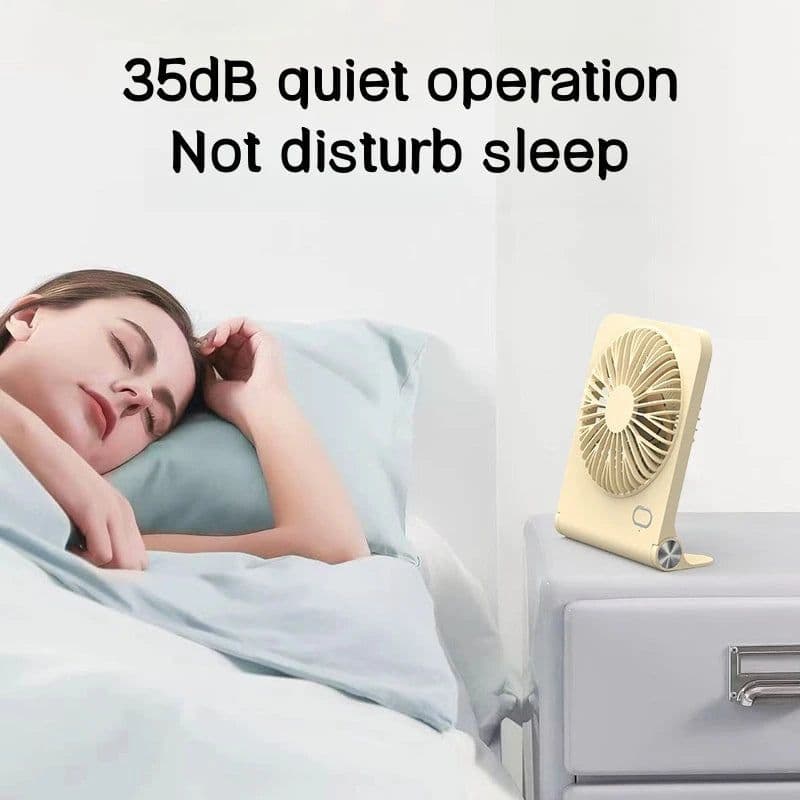 image-Small Desk Fan 2000mAh USB Rechargeable Cooling Fan 3 Speed Cool Wind