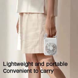 image-Small Desk Fan 2000mAh USB Rechargeable Cooling Fan 3 Speed Cool Wind