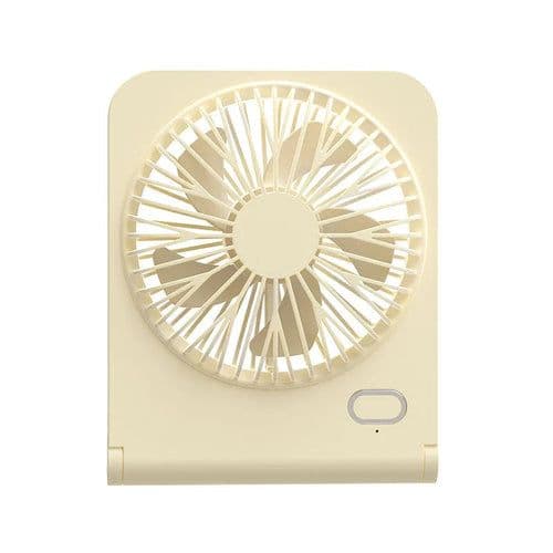 image-Small Desk Fan 2000mAh USB Rechargeable Cooling Fan 3 Speed Cool Wind