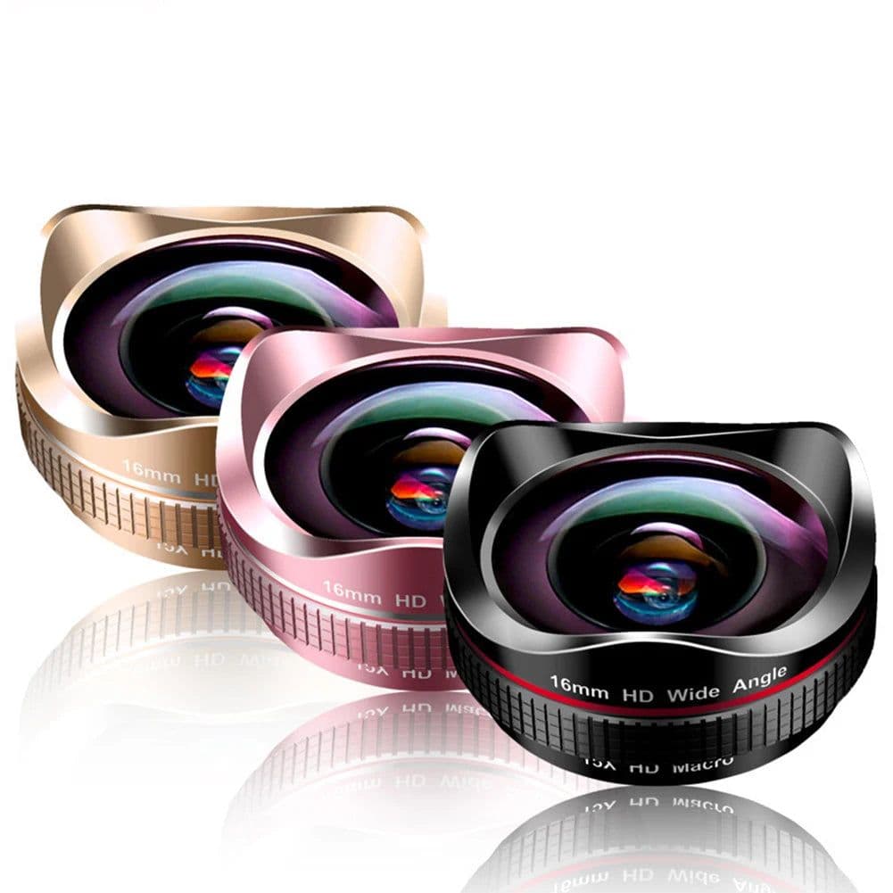 image-16mm 4K Super Wide Angle Macro Phone Lens 2 in 1 15X Distortionless HD