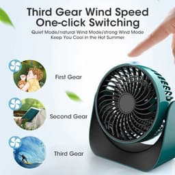 image-Wide-angle Air Supply Desktop Mini Usb Rechargeable Turbo Electric Fan