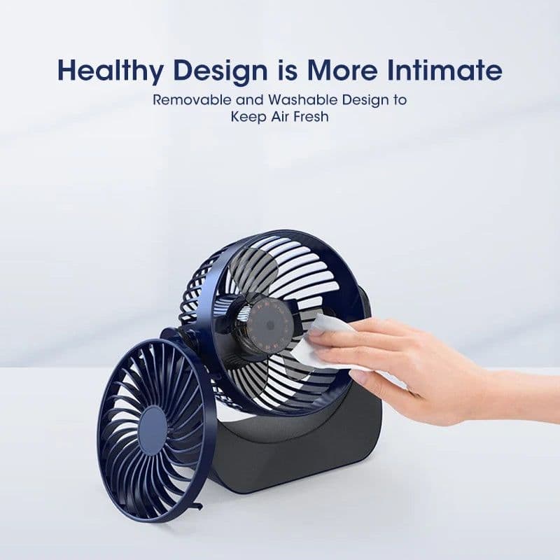 image-Wide-angle Air Supply Desktop Mini Usb Rechargeable Turbo Electric Fan