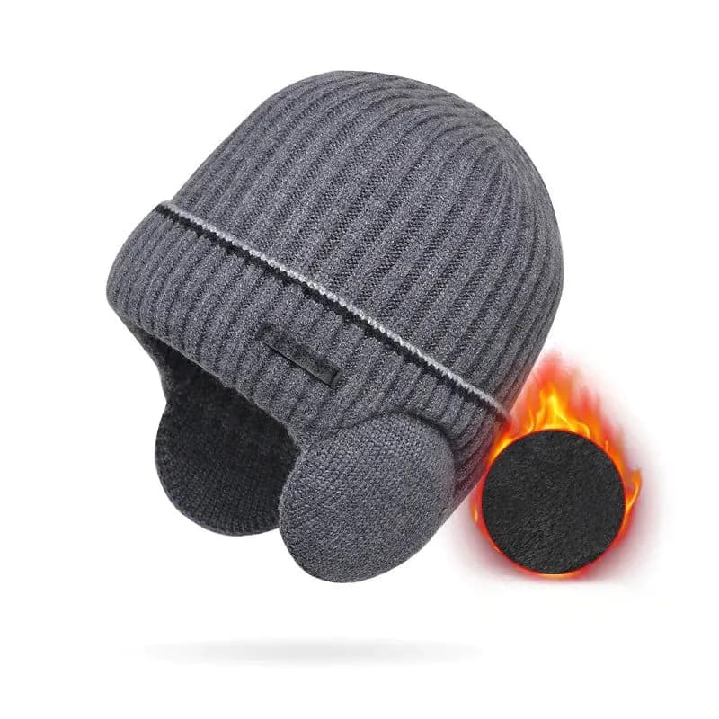 image-Winter Hats for Men and Women Unisex Knit Wool Hat Thick Fleece Lined