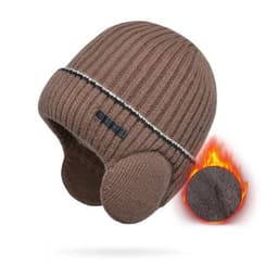 image-Winter Hats for Men and Women Unisex Knit Wool Hat Thick Fleece Lined