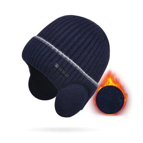 image-Winter Hats for Men and Women Unisex Knit Wool Hat Thick Fleece Lined