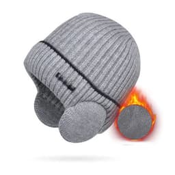 image-Winter Hats for Men and Women Unisex Knit Wool Hat Thick Fleece Lined