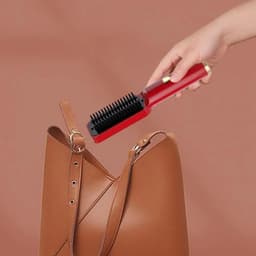 image-Hair Straightening Comb Portable Wireless Hair Straightener Brush for