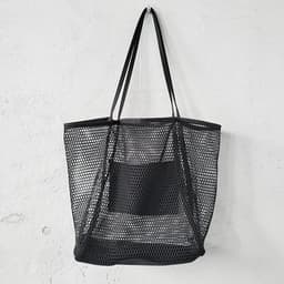 image-Spring Summer Solid Color Hollow Mesh Tote Bag Large Capacity Travel
