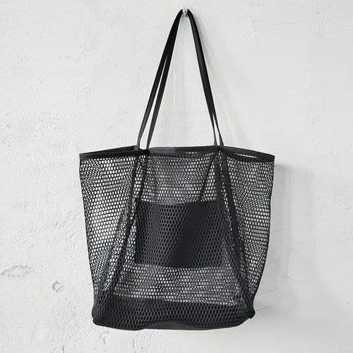 image-Spring Summer Solid Color Hollow Mesh Tote Bag Large Capacity Travel
