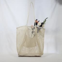 image-Spring Summer Solid Color Hollow Mesh Tote Bag Large Capacity Travel