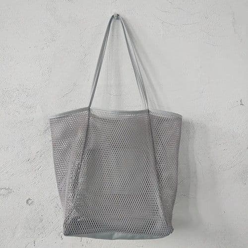 image-Spring Summer Solid Color Hollow Mesh Tote Bag Large Capacity Travel