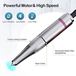 image-35000RPM Nail Drill Machine Electric Portable Nail File Rechargeable