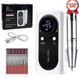 image-45000RPM Nail Drill Machine Kit Rechargeable Nail Sander Machine With