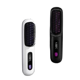 image-Cordless Hair Straightener Brush LCD Display Cordless Electric Hot