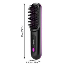 image-Cordless Hair Straightener Brush LCD Display Cordless Electric Hot