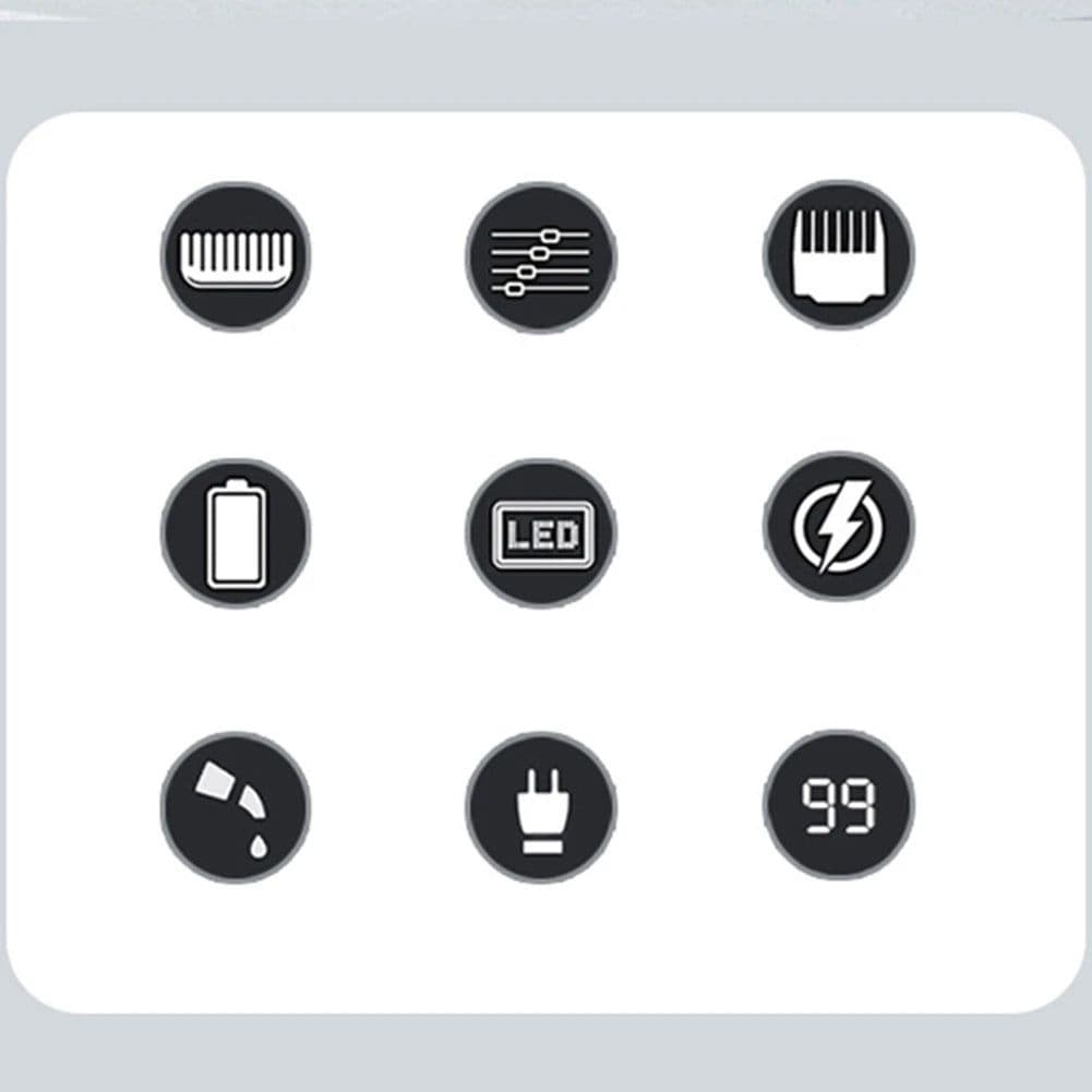 image-Men's Barber Clipper Hair Clipper Set Cordless Hair Clipper Beard
