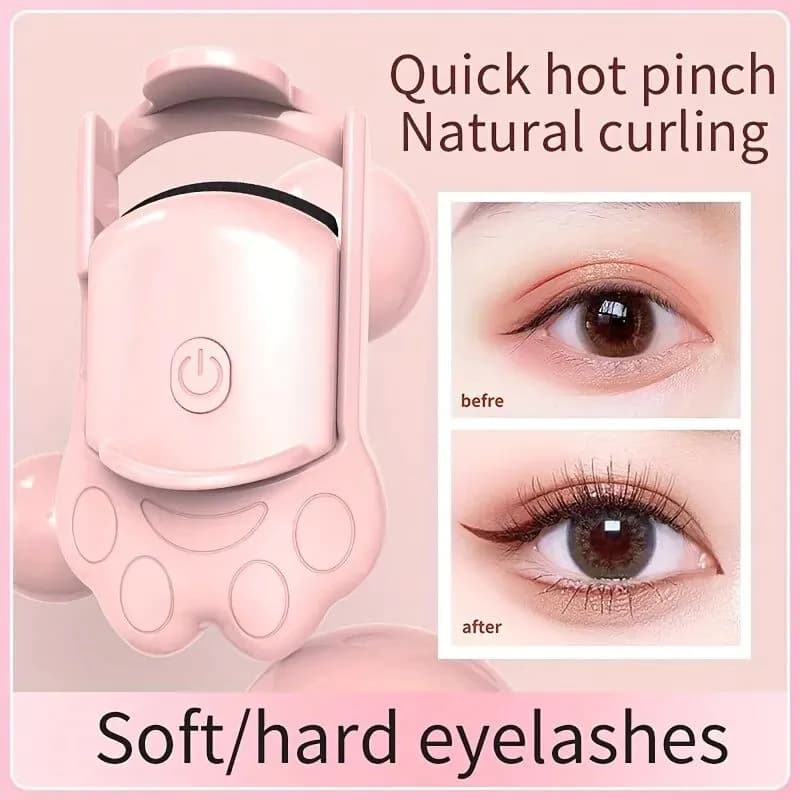 image-Electric Heated Eyelash Curler For Lasting Styling Portable Lash Lift