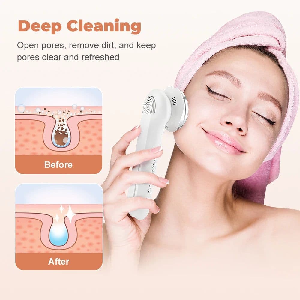 image-Hot Cool Compress Face Lifting Beauty Device LED Facial Firming